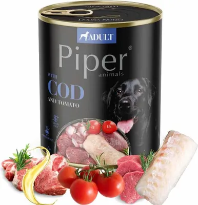 Zdjęcie produktu dla PIPER mokra karma dla psa z dorszem i pomidorem 800g Dolina Noteci