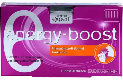Zdjęcie produktu dla Orthoexpert energy-boost fiolki do picia specjalnie wspierające metabolizm energetyczny, 7 ampułek