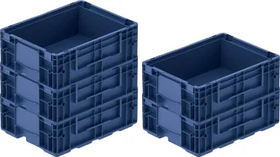 Produktbild von SparSet 5x VDA KLT Kleinladungsträger mit Verbundboden | HxBxT 14,7x30x40cm | 10 Liter | KLT, Transportbox, Transportbehälter, Stapelbehälter