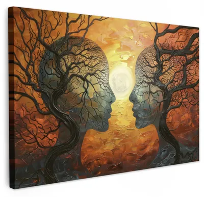 Produktbild von Leinwandbild, 120x80 cm - Wanddekoration für Wohnzimmer - Wanddekoration für Schlafzimmer - Kunst - Abstrakt - Naturbilder