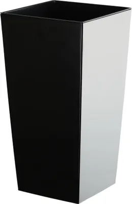Zdjęcie produktu dla KADAX Donica + Wkład 18x36cm Wysoka Czarna Połysk