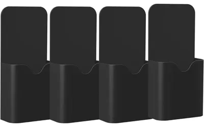 Productafbeelding van MoKo Magnetische pennenhouder, 4 stuks pennenhouders voor whiteboard, koelkast, locker - zwart