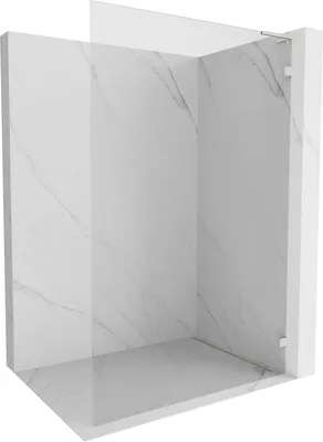 Image de Mexen Lunar L paroi de douche Walk-in droite 120 x 200 cm, transparent 8 mm, nickel brossé - 830L-120-000-97-00-P