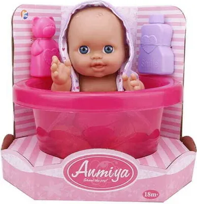 Image de Poupée De Bébé 30 Cm. Dans Le Bain + Accessoires De Bain
