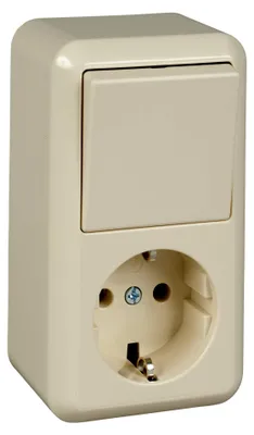 Produktbild von Schneider Electric AP-Kombination 388600 10/16A Contura perlweiß