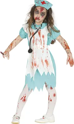 Immagine prodotto di infermiera verde zombie da sala operatoria per bambini taglia 98 - 146, taglia:98/104