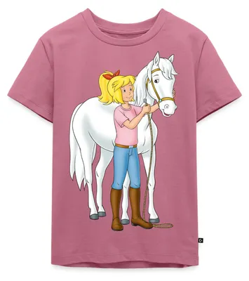 Produktbild von Spreadshirt Bibi Und Tina Bibi Mit Stute Sabrina Kinder Premium T-Shirt, 110/116 (4 Jahre), Mauve