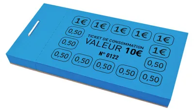 Image de CombiCraft carnet de tickets de consommation 10 € - bleu - 250 tickets