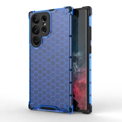 Image de Coque Honeycomb Silicone Samsung Galaxy S23 Ultra - Bleu KP24377