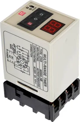 Image de AH3?DM Relais temporisé bi-mode 0.01S?99H Affichage LED (AC/DC 24V)