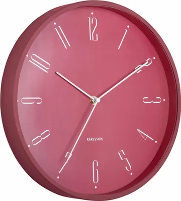 Zdjęcie produktu dla Karlsson – zegar ścienny Regal Numbers – czerwony – Ø30 cm