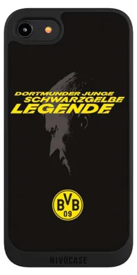 Produktbild von NIVOCASE Handyhülle für Apple iPhone 8  Hülle NIVOpure Case Schwarz BVB Borussia Dortmund Marco Reus