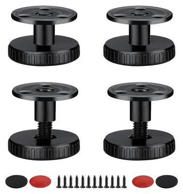 Möbelfüße 27-40 mm, 4 Stück, höhenverstellbar, schwarz