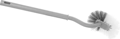 Image de Brosse de Toilette Poignée Longue Brosse de Toilette Design Courbe Suspendable Brosse de Toilette Pratique pour la Salle de Bain
