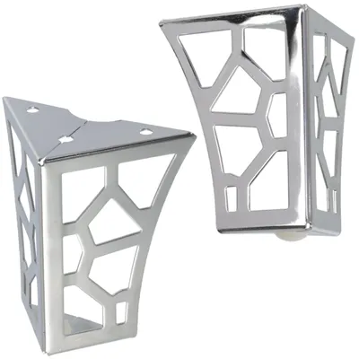 Productafbeelding van Solidchoice - Set van 4 Meubelpoten 100x70mm Metaal Zilver