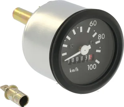 Immagine prodotto di Tachimetro da Ø60mm a 100km/h, con controllo illuminazione e lampeggiante - per Simson S51, S70, S53, S83