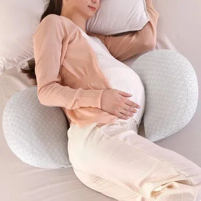 Zdjęcie produktu dla Ibenzoa® Poduszka do ciąży zapewniająca ergonomiczne wsparcie – 3-częściowa, regulowana forma z zapięciem na rzepy, wypełniona poliestrem i pokryta supermiękkim, zdejmowanym pokrowcem, który można prać