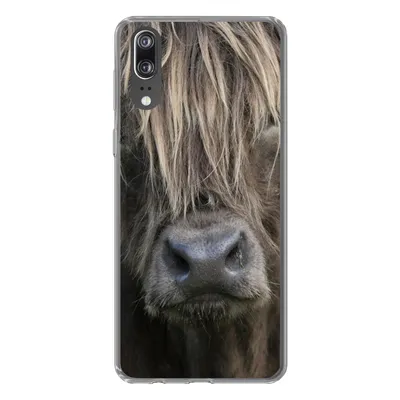 Produktbild von MuchoWow® Handyhülle Schutzhülle Hülle für Huawei P20 Schottischer Highlander - Braun - Nase Silikon Softcase Handy Hülle - Hardcover