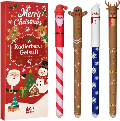 Produktbild von Radierbare Gelstifte, Weihnachten, 0,7 mm Spitze