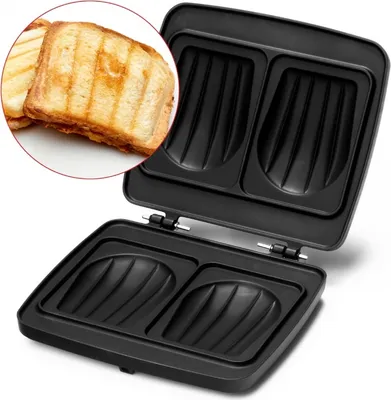 Produktbild von Domo DO1105C, 2 Waffel(n), Viertel, Dreieck, Hellblau, 0,9 m, 750 W, 220 - 240 V
