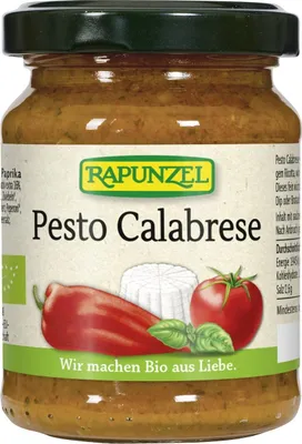 PESTO CALABRESE (Z PAPRYKĄ I RICOTTĄ) BIO 120 g - RAPUNZEL