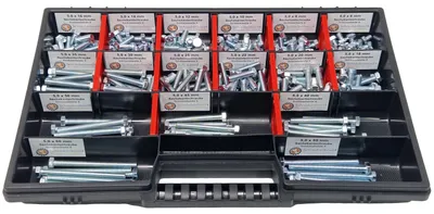 Immagine prodotto di Assortimento di viti esagonali M5 // 6 mm-60 mm 300 pezzi Scatola di viti DIN 933/ISO4017 Viti a filettatura intera Viti per macchine Viti filettate Viti esagonali