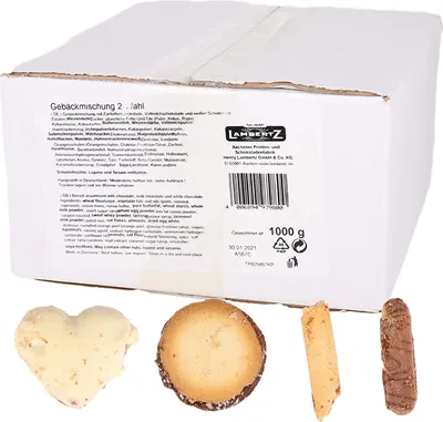 Produktbild von Genussleben Großpackung Kekse gemischt Gebäckmischung Keksmischung Schokokekse Plätzchen, Bruchware, 1kg Beutel