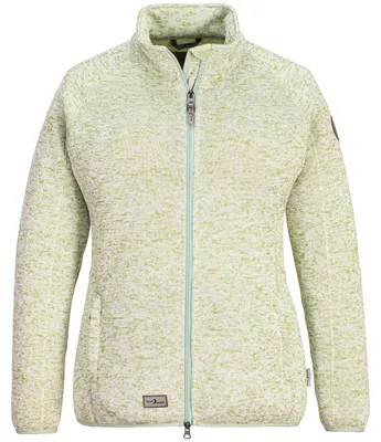 Produktbild von Blue Wave Damen Strickfleecejacke Helga unifarben - Fleecejacke Sweatjacke in Strickoptik mit Reißverschluss in Mint Größe 38