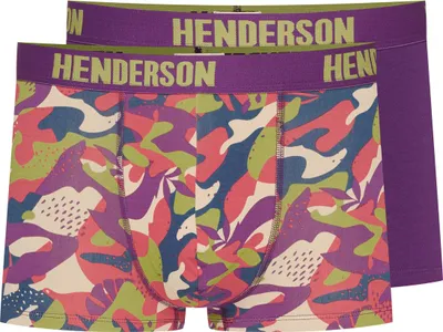 Produktbild von Henderson Herren Boxershorts 2er Pack - Bequeme Unterwäsche aus 95% Baumwolle und 5% Elasthan, Atmungsaktiv, Multicolor, Modell 42589, Ideal für Frühling/Sommer 2025, Core Linie 3XL