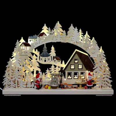 Produktbild von 3D-Schwibbogen Nikolauswerkstatt (43x30x7cm) von RATAGS Holzdesign