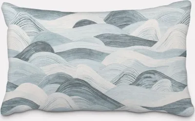 Produktbild von SCHÖNER LEBEN. Kissenhülle Wellen blau verschiedene Größen Größe 40x60cm (HxB) 40x60cm (HxB) Größe