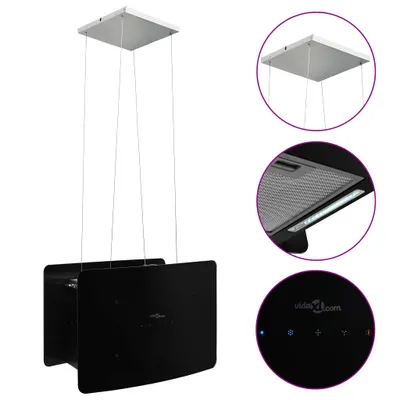 Image de vidaXL Hotte îlot suspendue Touch-Sensor LCD Verre trempé
