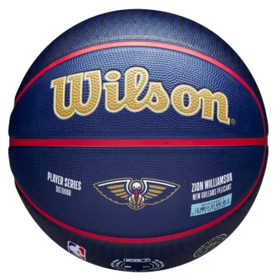 Produktbild von Wilson NBA Player Icon Zion Williamson Outdoor Ball WZ4008601XB7, Basketballbälle, Unisex, Dunkelblau, Größe: 7