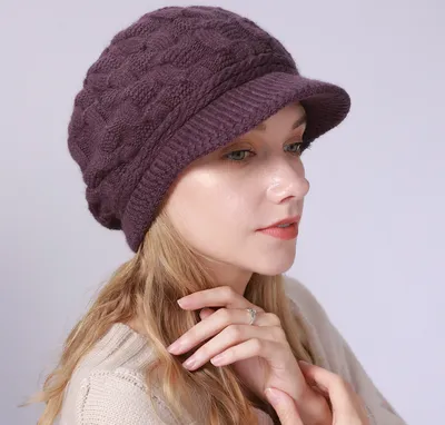 Damen Strickmütze Mit Abnehmbaren Haarverlängerungen – 50,8 Cm Haarlänge, Wintermütze, Verschiedene Farben