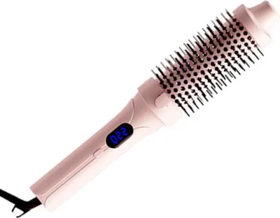 Produktbild von INF Manuelles Lockenstab-Eisen mit Temperaturregelung & Glättungskamm Rosa