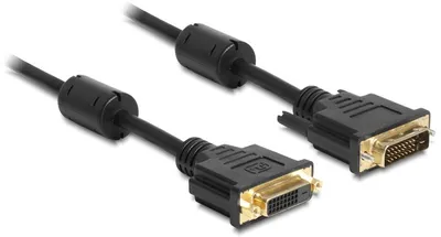 Produktbild von DeLOCK DVI-D/DVI-D 2m, 2 m, DVI-D, DVI-D, Schwarz, Gold, Männlich/Weiblich