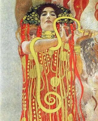 Produktbild von Legendarte - Kunstdruck auf Leinwand - Hygeia - Gustav Klimt - Wanddeko, Canvas cm. 80x100