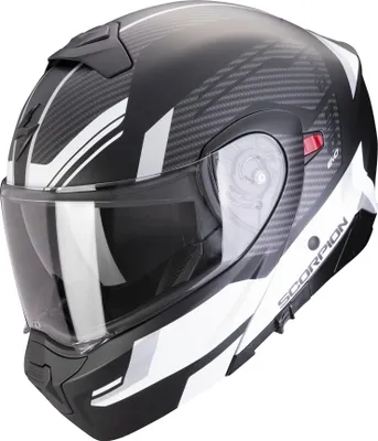 Zdjęcie produktu dla Kask motocyklowy SCORPION EXO-930 EVO SIKON matowy czarny/srebrny/biały - Z PINLOCKEM XS