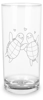 Produktbild von Mr. & Mrs. Panda Cocktailglas Schildkröten Paar 400 ml - Transparent - Geschenk, Freundin, Mitbringsel, Valentinstag, Longdrinkglas, Wasserglas, Jahrestag, Tumbler, für