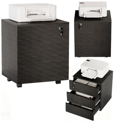 Immagine prodotto di Contenitore Da Ufficio Su Ruote Con Cassetti Con Chiave Mobile Armadietto Nero 58 Cm