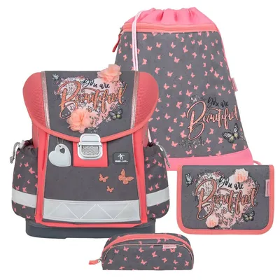 Produktbild von Belmil Schulranzen Set Herz mit Blumen "Bloomy Blossom" 1.Klasse Einschulung Grundschule CLASSY 2025