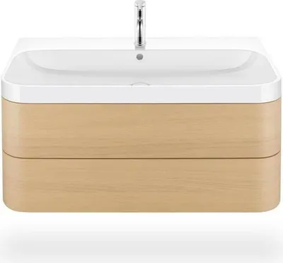 Produktbild von Waschtischunterbau HAPPY D.2 PLUS 975x490mm m UB o Hahnloch weiß supermatt ohne Hahnloch weiß supermatt