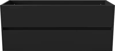 Produktbild von Belvit Waschbeckenschrank Drava, verschiedene Größen & Farben mit 2 grifflosen Softclose Schubladen, Wandmontage-Unterschrank, mit Montagematerial