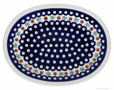 Produktbild von Original Bunzlauer Keramik Servierplatte Platte Teller oval 29,1x22,1x2,8 cm Design 41
