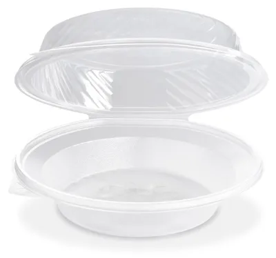 Produktbild von 25x Salatschalen klar mit angehängtem Domdeckel 1700ml PP