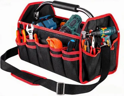Produktbild von Faltbare Werkzeugtasche mit verstellbarem Schultergurt