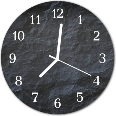 Produktbild von Glasuhr Wanduhr Küchenuhr Echt-Glas 30fi cm Hintergrund grau