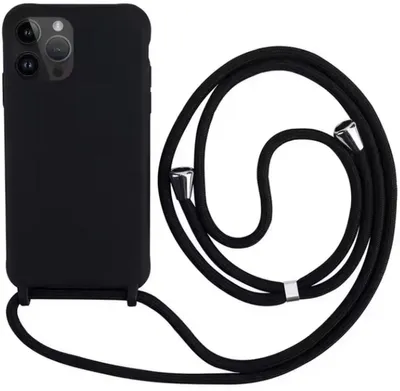 Produktbild von Hülle mit Kordel passend für iPhone X - iPhone X Hülle - Schwarz - Mit Kordel - Passend für Apple iPhone