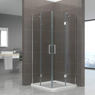 Produktbild von i-flair Eckeinstieg Duschkabine 70x100x190 cm aus durchsichtigem 6 mm Sicherheitsglas - DK72