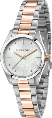 Produktbild von Sector Damen Analog Uhr Elegant Edelstahl Armbanduhr silber rosegold USE53578508